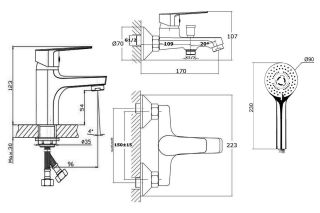 Orange Loop M26-311b. Набор смесителей